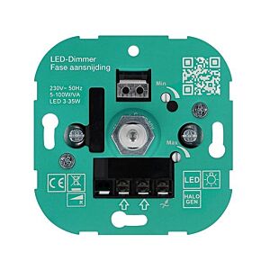 Variateur LED 5-100W encastrable 230V coupure de phase ascendante
