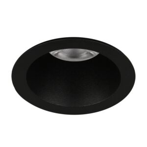 Mini spot encastrable Tizzano rond noir encastré avec ressorts IP54 | compatible lampes MR11