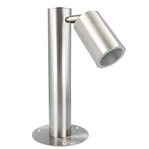 Borne d'éclairage extérieur Nalo bas simple GU10 rond inox IP54