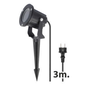 Spot piquet Mira noir GU10