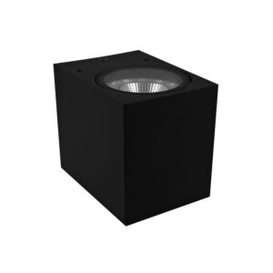 Applique murale Kubbe down noir IP44 GU10