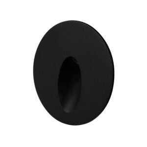 Applique murale LED encastrable Mala rond noir 3W 3000K IP54