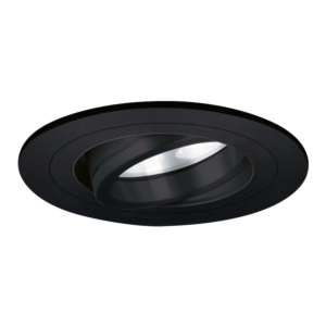 Spot LED encastrable Montella rond 5W 2700K noir IP65 dimmable orientable