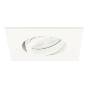 Spot LED encastrable Lecco carré 5W 2700K blanc IP65 dimmable orientable