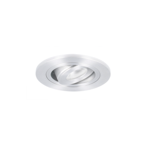 Spot LED encastrable Monza extra plat rond 3W 2700K aluminium IP65 dimmable orientable