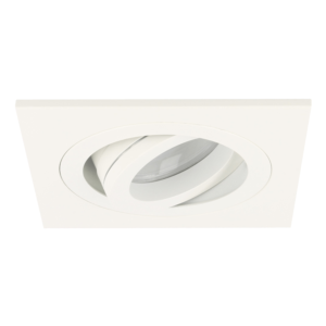 Spot LED encastrable Cantello carré 7W 2700K blanc IP65 dimmable orientable