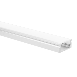 Profilé ruban LED Potenza blanc plat 1m avec couvercle opaque