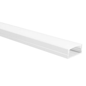 Profil LED aluminium blanc Senisa 1 mètre – 18x8 mm intérieur – avec couvercle opaque