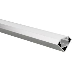 Profilé ruban LED Tarenta aluminium 45° – angle 1m avec couvercle opaque