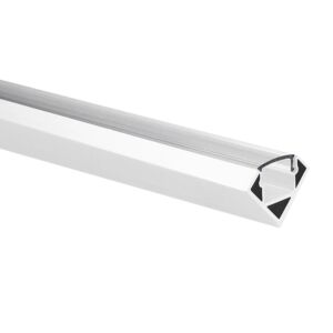 Profilé ruban LED Tarenta blanc 45° – angle 1m avec couvercle transparent
