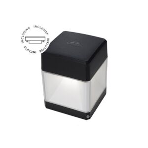 Applique murale Elisa noir verre transparent GX53 3W 3000K/4000K/6500K IP55