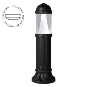 Borne d'éclairage extérieur Sauro GX53 rond noir IP55 ampoule incluse 7W 3000k/4000k/6500k