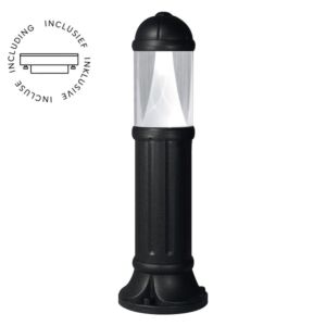 Borne d'éclairage extérieur Sauro GX53 rond noir IP55 ampoule incluse 7W 3000K/4000K/6500K