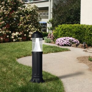 Borne d'éclairage extérieur Sauro GX53 rond noir IP55 ampoule incluse 7W 3000K/4000K/6500K