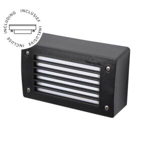 Applique murale Extraleti noir IP66 verre opaque avec grille incluse GX53 3W 3000K