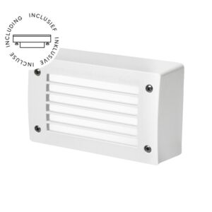 Applique murale Extraleti blanc IP66 verre opaque avec grille incluse GX53 3W 3000K