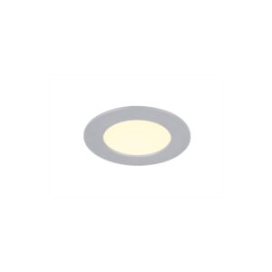Plafonnier LED 12cm aluminium encastrable 8W 2900K IP44 dimmable
