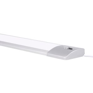 Baguette LED cuisine avec capteur de mouvement PIR saillie 6W 3000K aluminium dimmable 12V DC