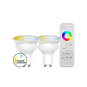 Kit de démarrage LED Connectée tint GU10 5,5W 2700K-6500K blanc