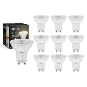 Lot de 10 spots Ampoule LED GU10 Izar 4,6° 4,7W 2700K dimmable