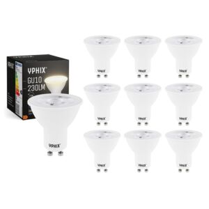 Lot de 10 spots LED GU10 3W 2700K MR16 Naos 36°