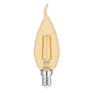 Ampoule LED E14 flamme BA35 Filament Atlas 4,5W 2200K ambrée