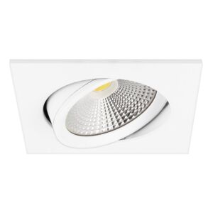 Spot LED Encastrable Eleanora carré en blanc 6W dim to warm 2000K-3000K et Driver inclus