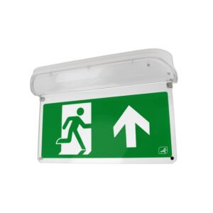 Bloc de secours LED Harrier 5W 6500K IP65 auto-test & pictogramme d'itinéraire d'évacuation vers le haut