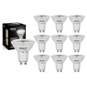 Lot de 10 Spots LED GU10 MR16 Izar 4,6W 2700K 38° dimmable