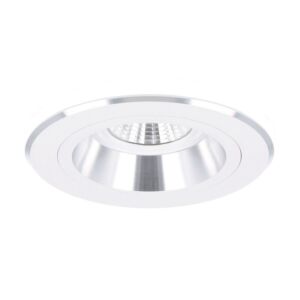 Spot encastrable Bolzano rond blanc profond avec ressorts de serrage
