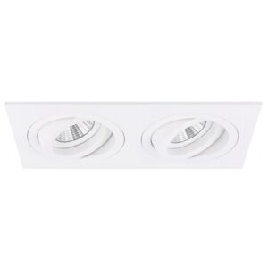 Spot encastrable Torino double rectangulaire blanc orientable avec ressorts de serrage