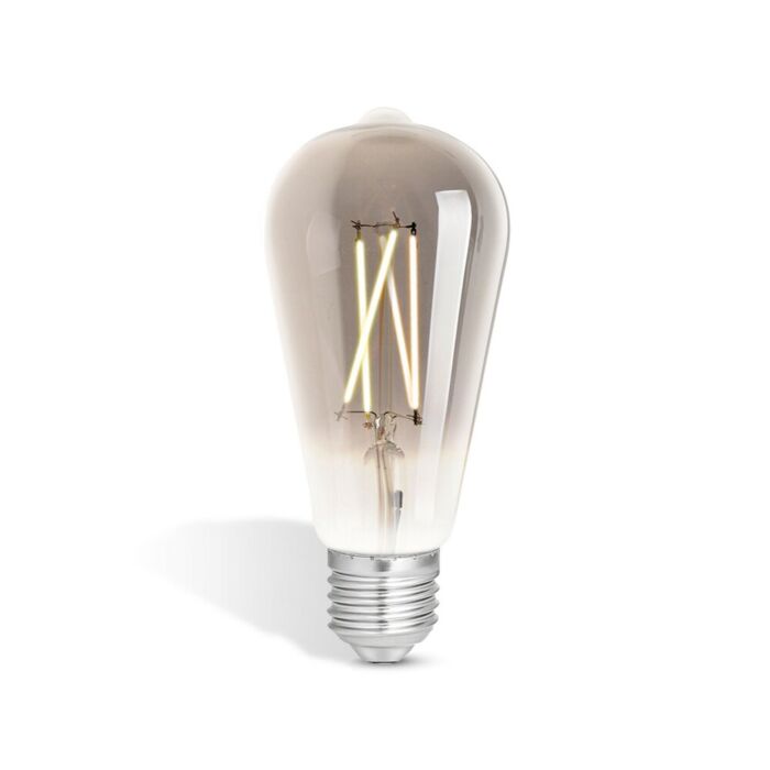 Ampoule LED connectée WiZ E27 wifi filament fumé ST64 6,5W 2200-4500K