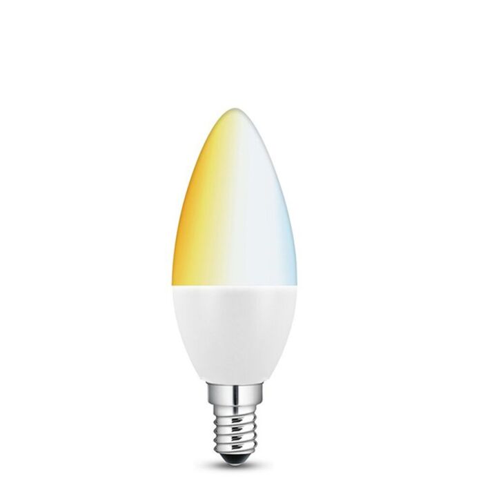 Ampoule LED connectée E14 flamme 5,8W blanc chaud blanc froid et lumière du  jour