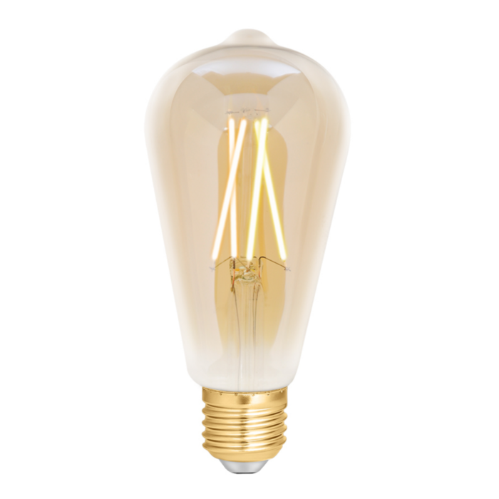 Ampoule LED connectée WiZ E27 WIFI filament ambré ST64 6,5W 2200-4500K