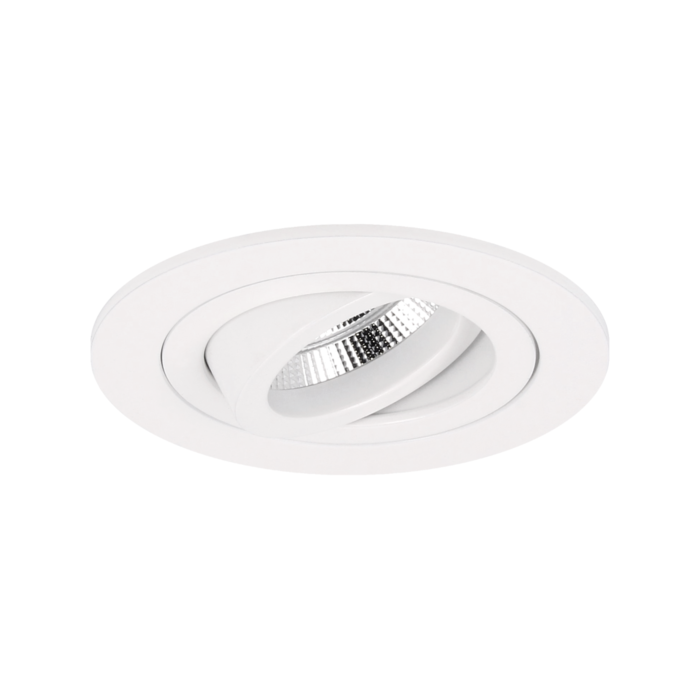 Spot encastrable Venezia 35mm rond blanc orientable avec ressorts de serrage