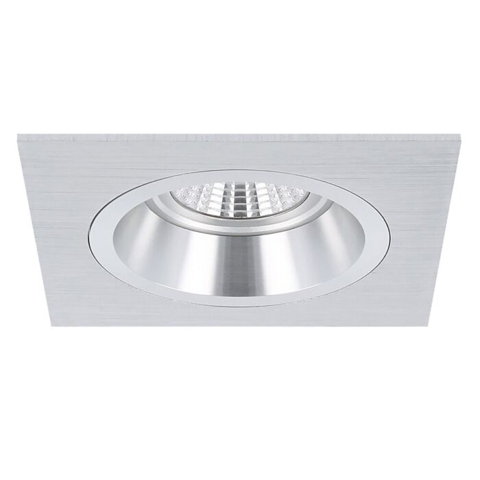 Spot encastrable Milano carré aluminium profond avec ressorts de serrage