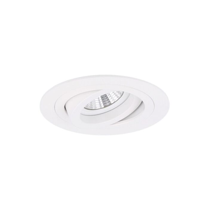 Spot encastrable Modena rond blanc orientable avec ressorts de serrage