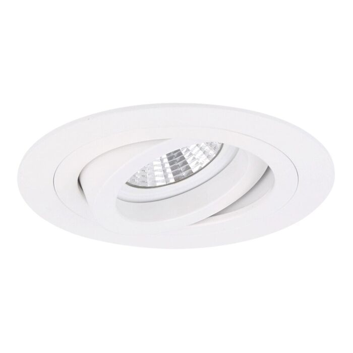 Spot encastrable Modena rond blanc orientable avec ressorts de serrage