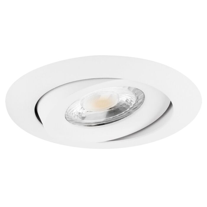 Spot encastrable Verona rond blanc arrondi avec ressorts de serrage