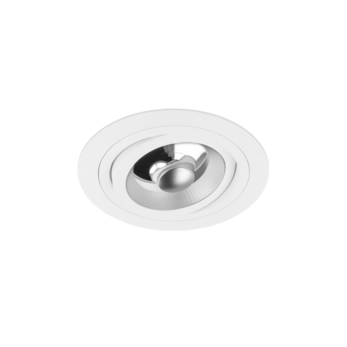Spot encastrable Venezia AR111 rond blanc orientable avec ressorts de serrage