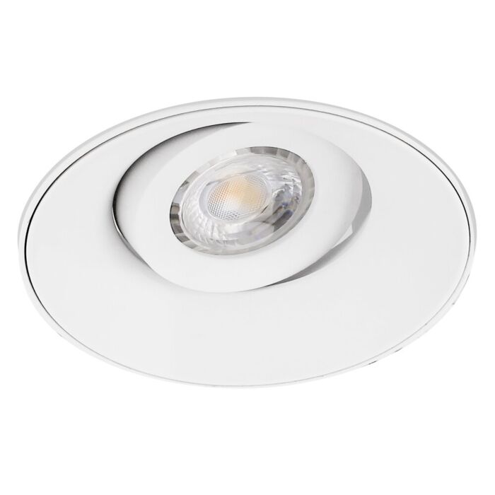 Spot encastrable Verona rond blanc orientable sans cadre enfoncé