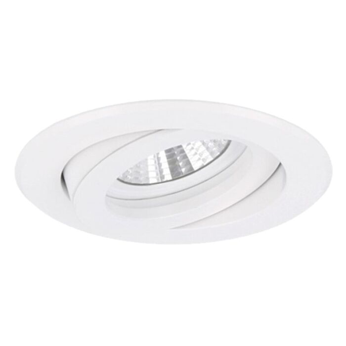 Spot encastrable Verona rond blanc orientable avec ressorts à lames