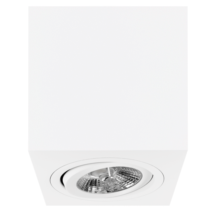 Spot en saillie Palermo blanc carré orientable