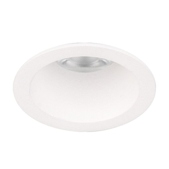 Mini spot encastrable Tizzano rond blanc encastré avec ressorts IP54 | compatible lampes MR11