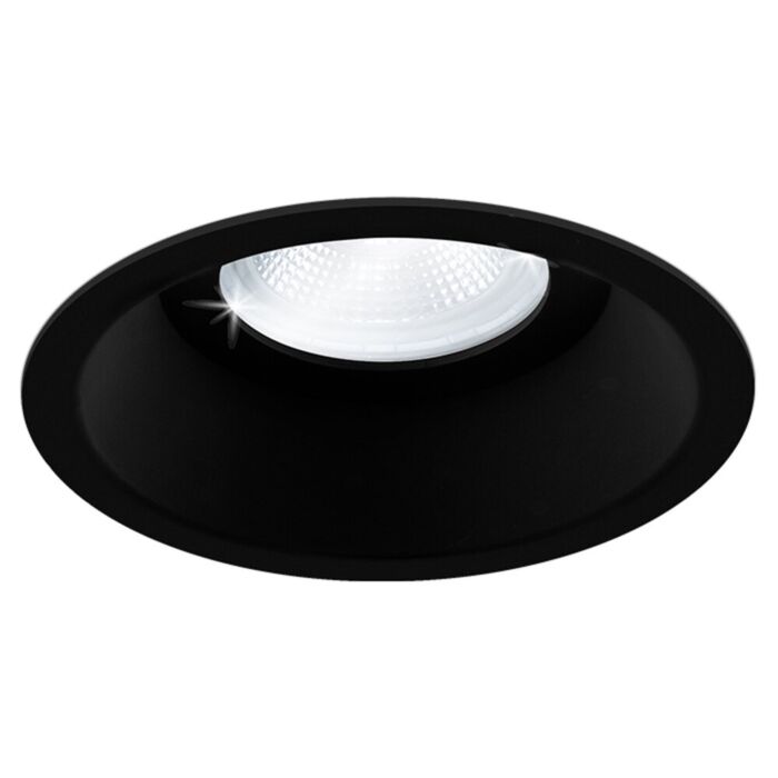 Spot encastrable Arezzo rond noir IP54