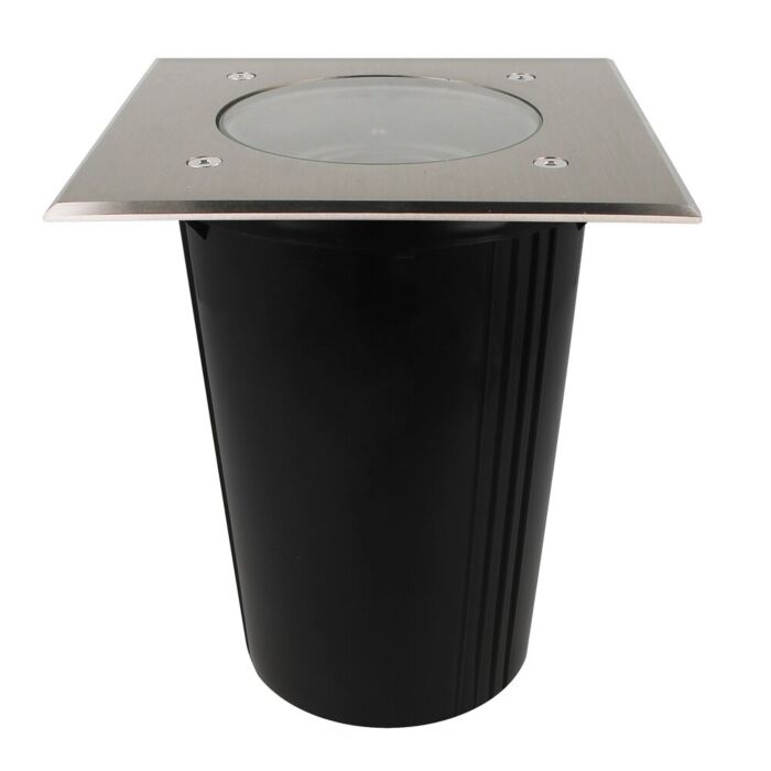 Spot au sol Novus GU10 inox IP67 carré orientable