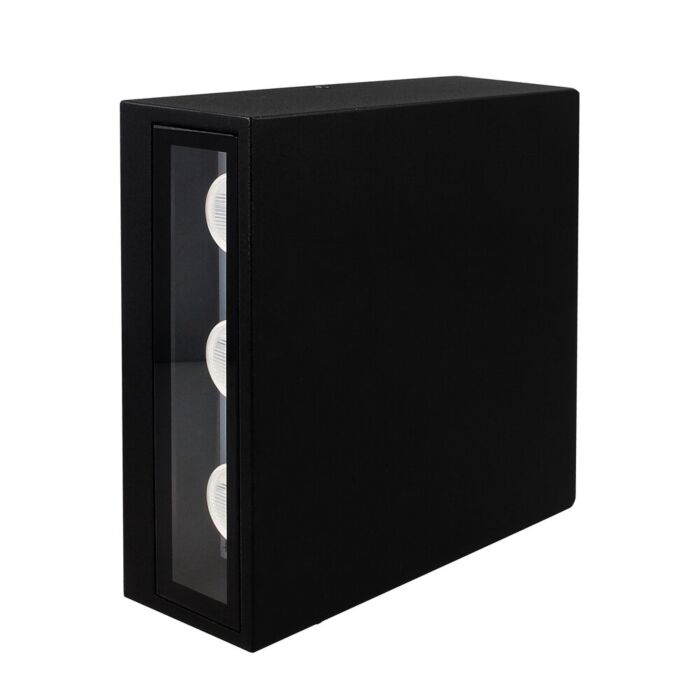 Applique murale LED Akerson up & down noir 6W 3000K IP54