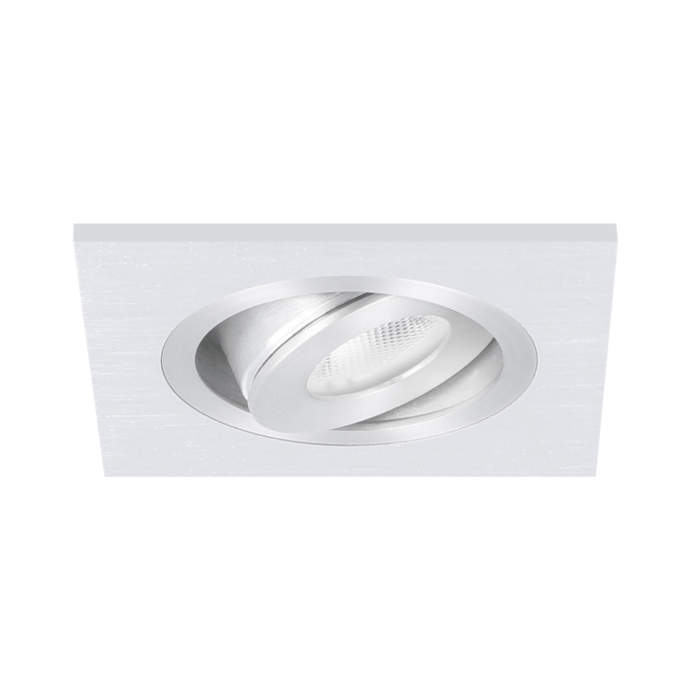 Spot LED encastrable Montella rond aluminium étanchéité IP65 dimmable  orientable 5W (remplace 50 W)