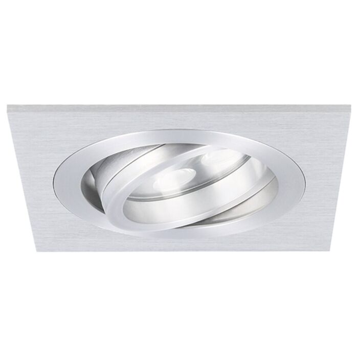 Spot LED encastrable Alba extra plat carré 3W 2700K noir IP65