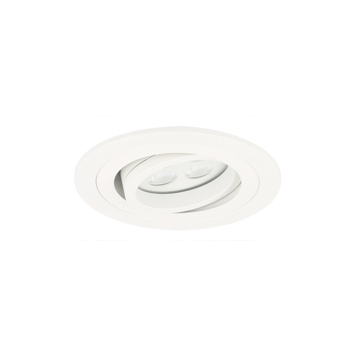 Spot LED encastrable Montella rond 5W 2700K blanc IP65 dimmable orientable